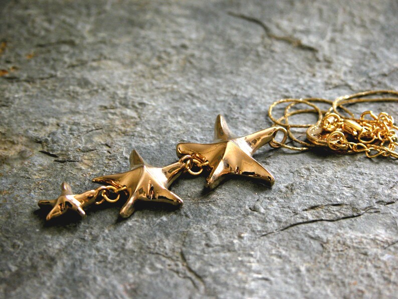 Gold Star Necklace, Star Jewelry, Unique Sea Star Necklace, Strafish Necklace, Beach Wedding Necklace, Starfish Jewelry, Gift for Her, image 6