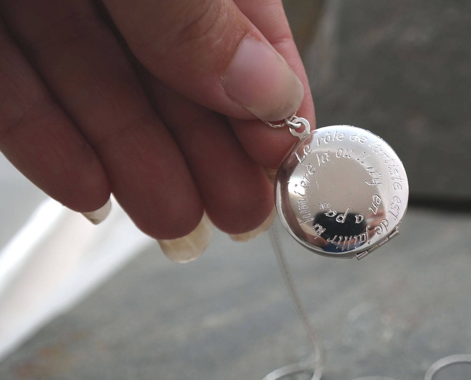 Initial Locket, Silver Locket Pendant, Personalized Locket, Unique ...