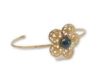 Something Blue Jewelry, Wedding Gold Bracelet, Blue Bridal Bracelet, Blue Pearl Gold Cuff Bracelet, bridal shower gift, Bridal Pearl Jewelry