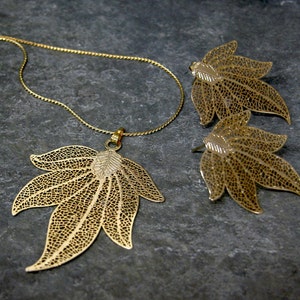 Hochzeit Schmuck, Frauen Geschenk, Blatt Schmuck Set, Blatt Gold Schmuck Set, Brautjungfer Ohrringe Gold Brautjungfer Halskette Brautjungfer Schmuck Set