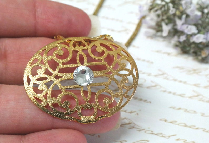 Gold Necklace Gold Statement Necklace Gold Jewelry New York Etsy