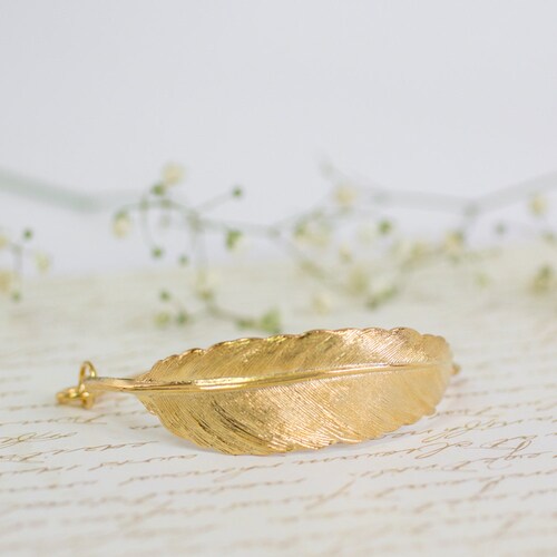 Wedding Feather shops Bracelet, Gold Feather Bracelet Gold Bangle Bracelet Dainty Feather Bracelet Bridal bracelet Feather Cuff Wedding Bracelet