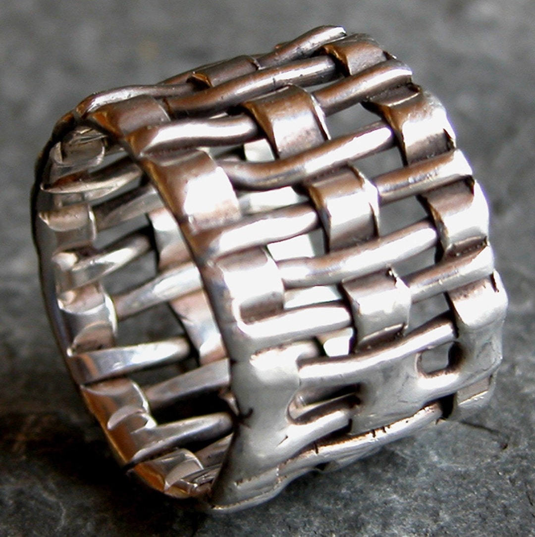 Fathers Day Jewelry Wide Men's Silver Ring Men's Etsy