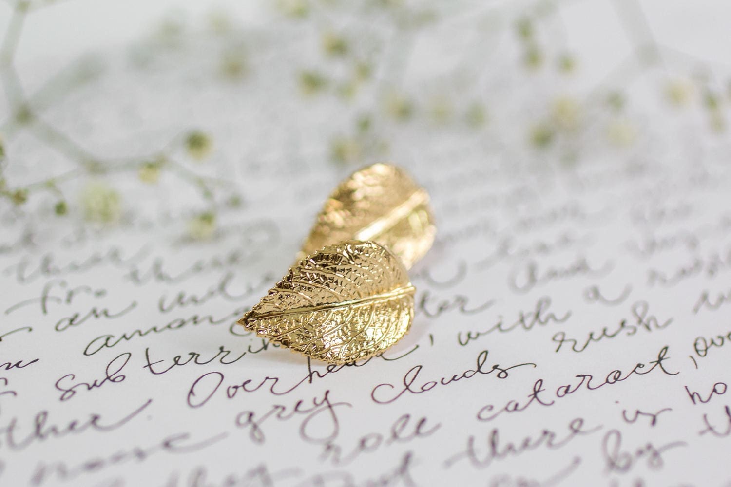 Gold Leaf Studs Bridesmaid Mother Gift Leaf Stud Earrings Etsy