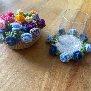 Crochet Set Of 4 Flower Pot Coasters