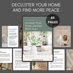 Declutter Your Home, Declutter Planner, Declutter Checklist, Declutter Challenge, Declutter Guide, Declutter Workbook, Instant Download