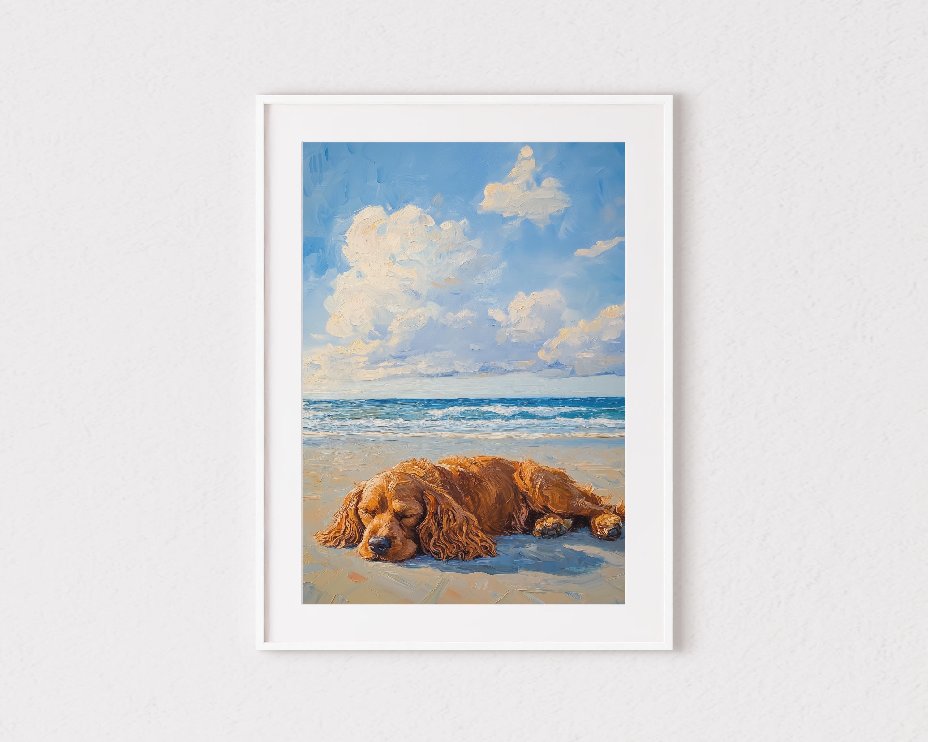 Toile Murale Chien Cocker Noir Et Blanc - 20x30 Cm - Décoration Moderne Chambre, Salon - 9