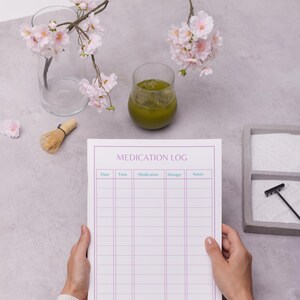 Printable Medication Log: Tablet Tracker, Nursing Template (A4 & A5 PDF)