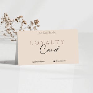 Editable Loyalty Card Template for Nail Salon & Beauty Studio | Canva Printable Punch Card | Client Reward Program | Digital Download