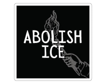 Abolish ICE Vinyl Sticker: Anti-ICE Protest Decal