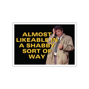 Columbo Die-Cut Aufkleber: "Alfast Likeable" wasserfestes Vinyl