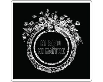 Ni Dieu Ni Maitre Sticker: Anarchist Vinyl Decal