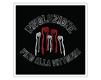 Pro-Palästina-Solidaritätsaufkleber: Rivoluzione Fino Alla Vittoria