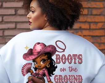 Pink Cowgirl Chibi PNG: Glam Western Sublimation Design (Digital Download