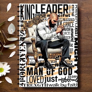 Man of God Journal Cover: Christian Prayer Notebook (Digital Download)