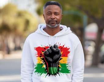 Black Power Fist PNG, Pan African Pride, Juneteenth, Black History Month Design (Digital Download)