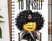 Manifest Journal Cover Printable: Black Girl Empowerment Affirmation Planner (Digital Download)