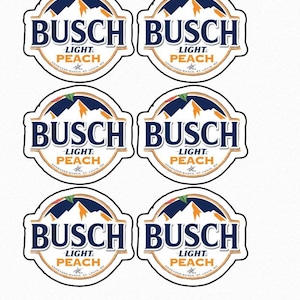 Busch Light Peach Aufkleber (4 Aufkleber)
