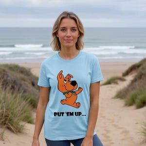 Camiseta feminina lisa Scrappy Doo