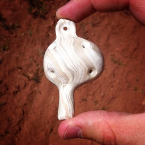 Handmade Pearl Swirl Wowflute - Flute Ocarina Zelda Geek Unique Gift Colorful Necklace one-of-a-kind