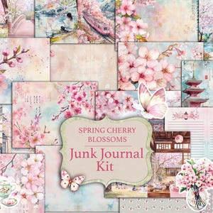 Kit per diario di fiori di ciliegio con fiori di ciliegio rosa per la primavera