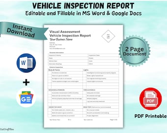 Modèle de rapport d'inspection du véhicule : formulaire d'auto-évaluation (PDF et Word)