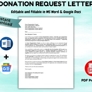 Bewerkbare briefsjabloon voor donatieverzoek brief inzamelingsverzoek om geld vragen brief schenkingsverzoek donatiebrief schenking inzamelingsbrief