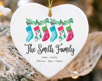 Family Christmas Ornament, Family Names , Family Gift, Family Ornament, Family Christmas Ornament, Family Pine Tree Names, Family Tree Gift