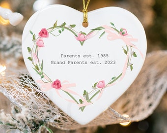 Promoted To Grand Parents / Grand Parents Ornament / Pregnancy Announcement / New Grand Parents / Personalized Gift / Christmas Ornament