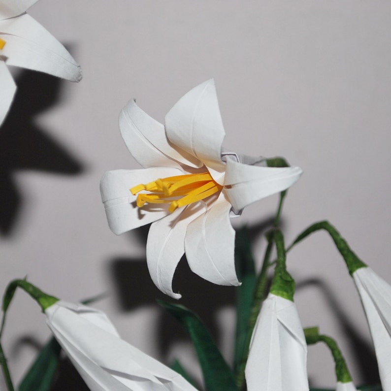 Origami Easter Lily Flower Arrangement Etsy