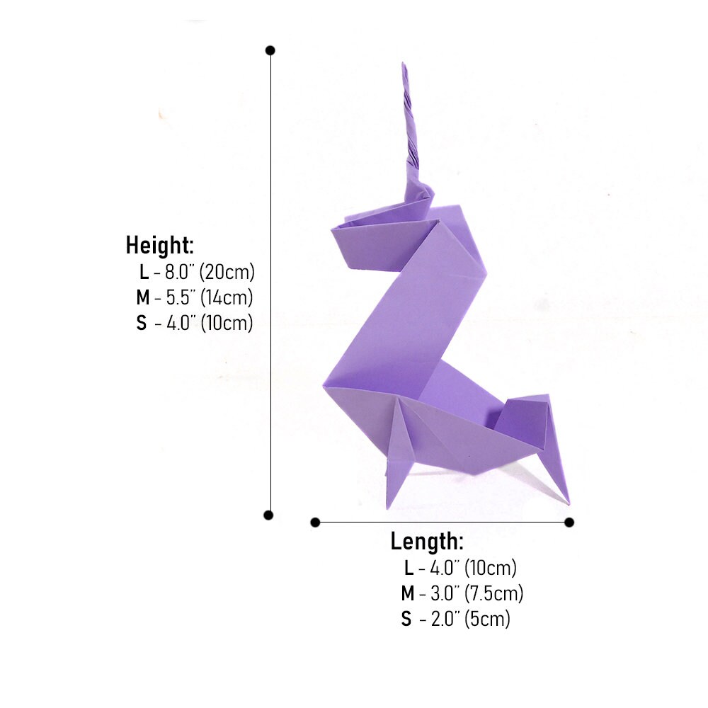 Pack of 12 Origami Unicorn 3D | Etsy