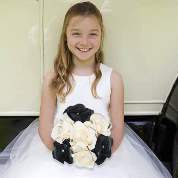 origami flower girl dress