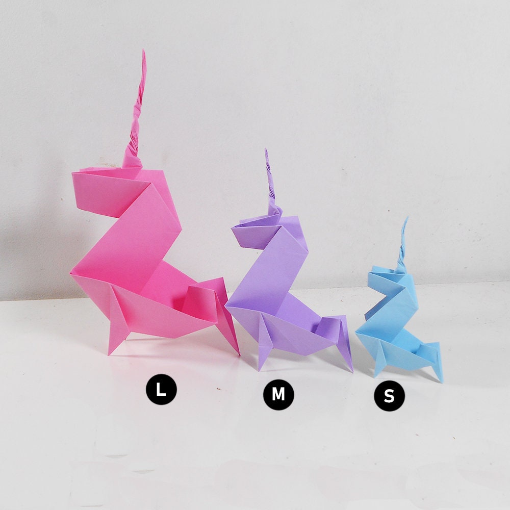 Pack of 12 Origami Unicorn 3D | Etsy