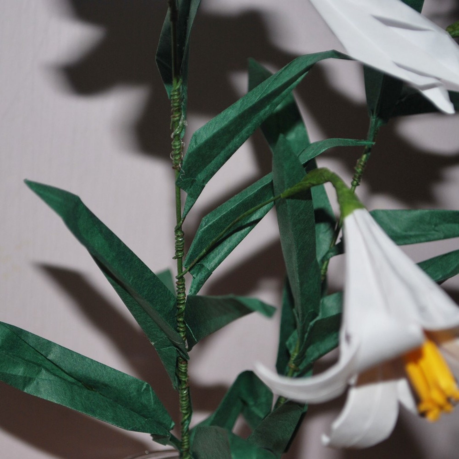 Origami Easter Lily Flower Arrangement Etsy