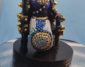 Damballah Roi Vodoun – Figurine spirituelle sur trône | Skulptur 3D dekorativ personnalisée