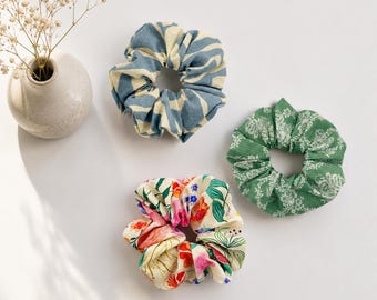 Elastico per capelli in cotone con stampa floreale / Elastico per capelli in tessuto Liberty, accessorio fatto a mano