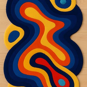 Universe Carpet Irregular Shape With Latest Design Handmade Tufted Carpet For Living Room, Bed Room, Hall Size