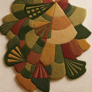 Handmade Wool Tufted Universe Carpet: Persian Style, Durable Rug