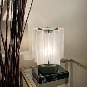 Table Lamp 3D Printed, Handmade Desk Lamp, Modern Geometric Light, LED Nightstand Lighting, Minimalist Home Decor