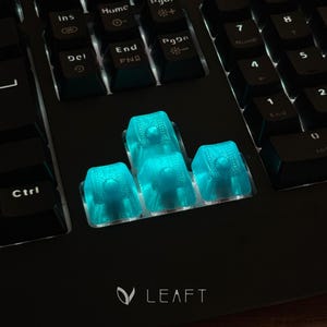 Transparent Keycaps Set with Puller, 9x Clear Mechanical Keycaps for RGB, Gaming, Cherry MX, Razer, Gaming Keycaps Custom Keyboard DIY Kit