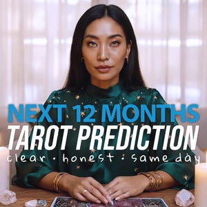 Predicción del Tarot para los próximos 12 meses: Lectura psíquica honesta y clara con información intuitiva, entrega el mismo día.