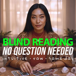 Blinde tarotlegging Geen vragen vereist • Gedetailleerd paranormaal begaafd Intuïtief en onbewerkt kaartlezen Levering op dezelfde dag