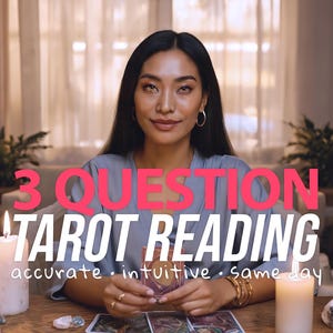 3 Questions Tarot Reading • Fast Same Day Delivery with Honest Psychic Insight and Personalized Answers