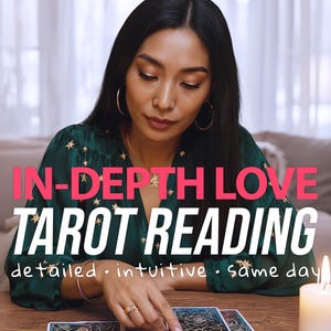 Detaillierte Liebes-Tarot-Lesung • Ehrliche und detaillierte psychische Einsicht in Ihre Verbindung, Lieferung am selben Tag