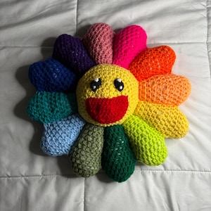 Crochet Murakami Flower Pillow