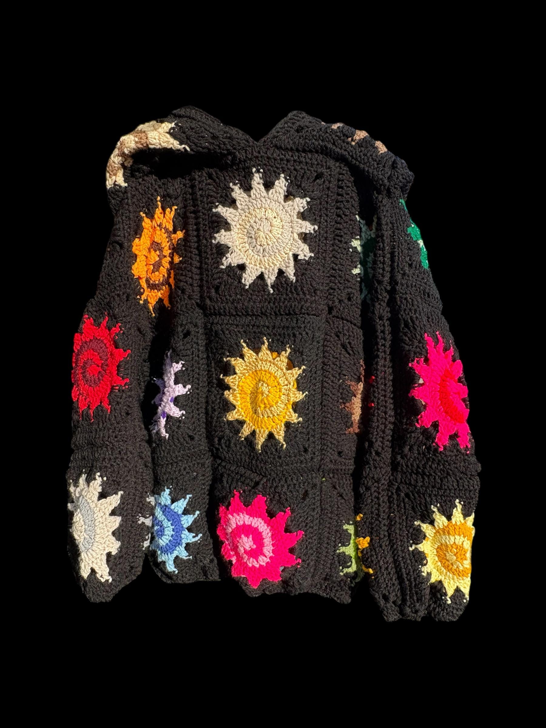 30 Hoodie Crochet Patterns: Cozy Pullovers, Animal Hoods, and Giftable Crochet Ideas 13 Spiral Sun Hoodie Crochet Pattern