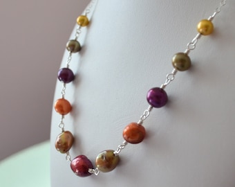 Items Similar To Autumn Flower Girl Necklace Fall Wedding Jewelry