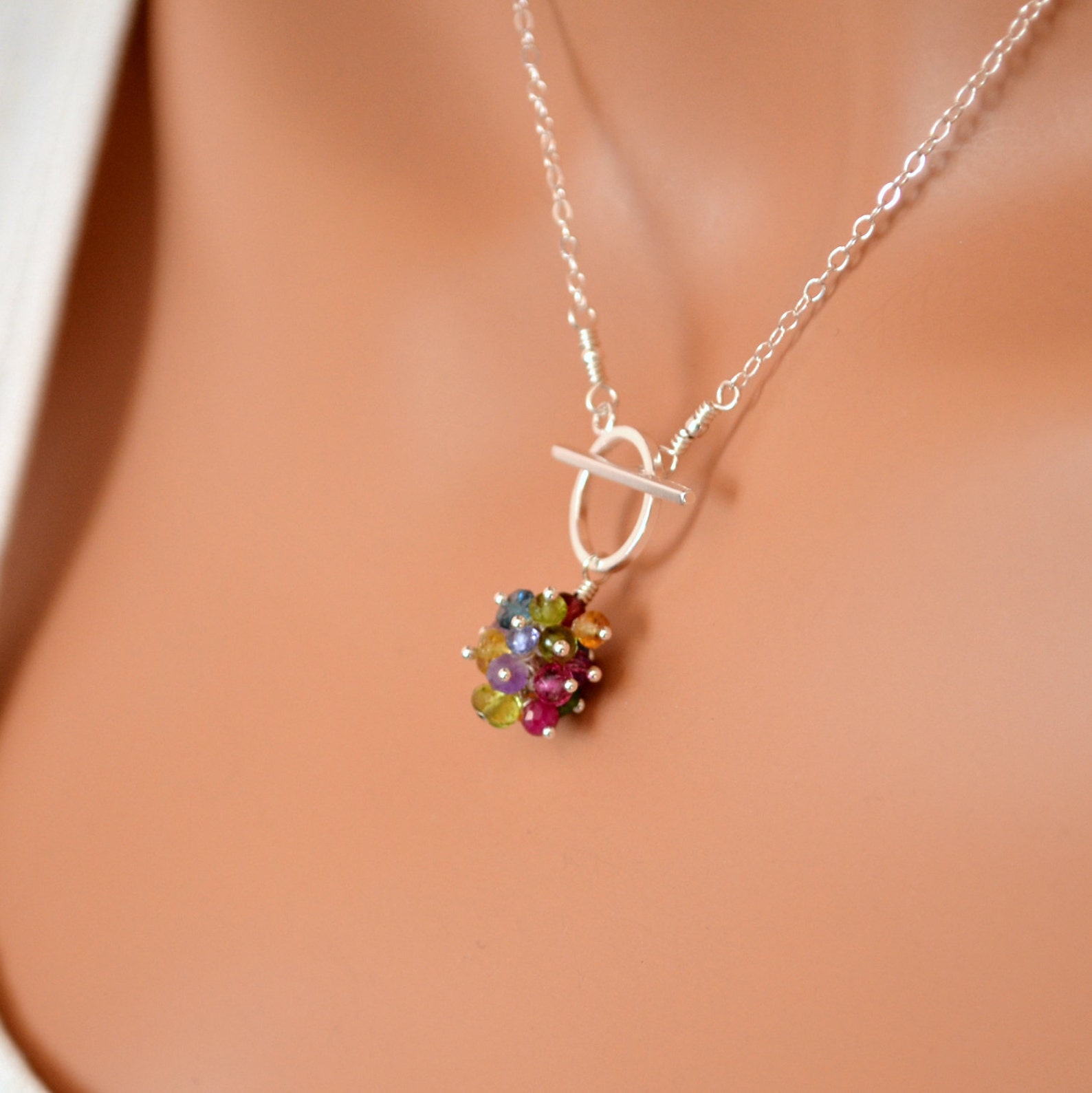 Gemstone toggle Necklace main image 1