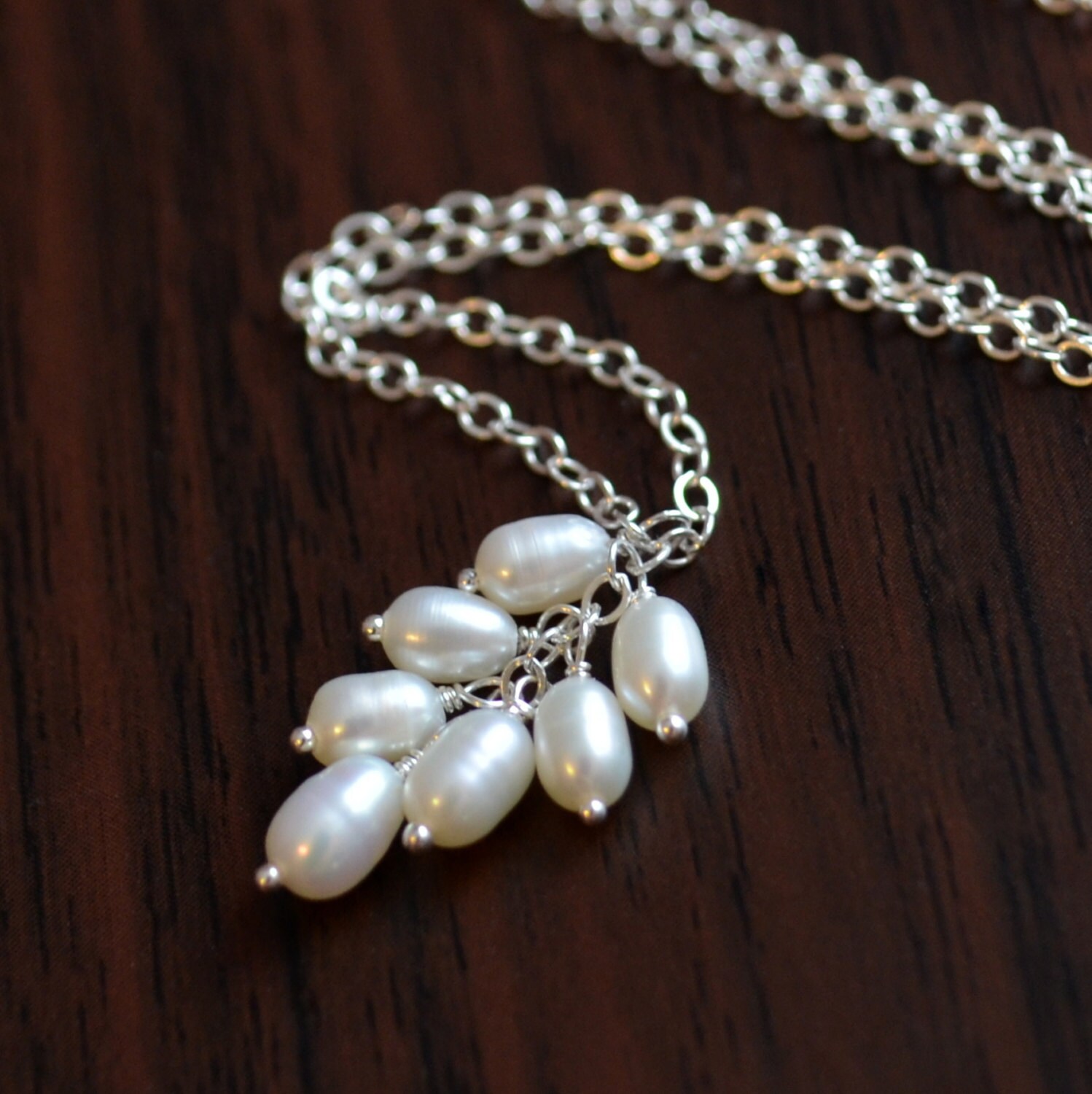 Silver And Pearl Necklace