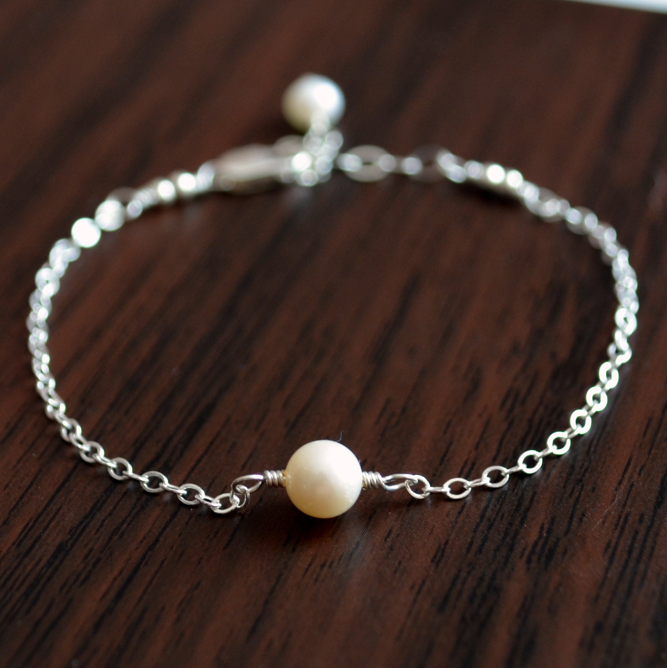 Real Pearl Bracelet Sterling Silver Genuine Freshwater Etsy UK